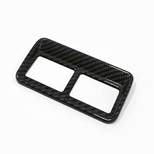 Cubierta de botón de faros de fibra de carbono para Jaguar F-PACE acabado premium interior