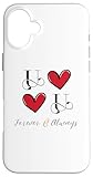 Installation facile Initiales pour couples U & U, mariage, anniversaire, Mr & Mrs Coque pour iPhone 16 Plus