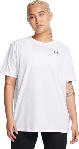 Under Armour 1386844-100-MD UA W BFOS Logo TEE SS WHT MD