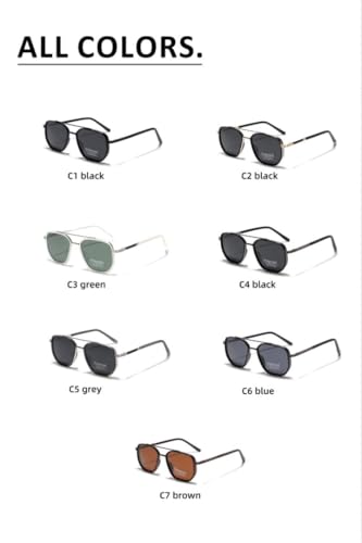 Zen Zest Sunglasses, Metal Square Frame Sunglasses, Retro Gradient Sunglassess Uv400 Protection, Square Polarized3