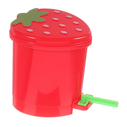 Hohopeti Mini Desktop Trash Can Pink Small Waste Basket for Kitchen Bird Toy for Parrot Interactive Dog Training Props