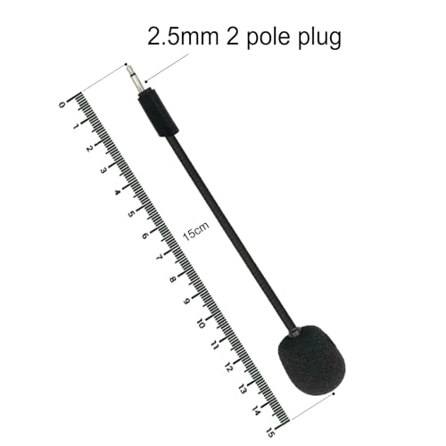 SPTSSWET Replacement Microphone Compatible with JBL Quantum Q100 Stereo Studio Gaming Headsets for PS5 PS4 PC Xbox MAC Professional Clear Crystal Sound Noise Isolation Mic,2.5mm Black - Thumbnail 5