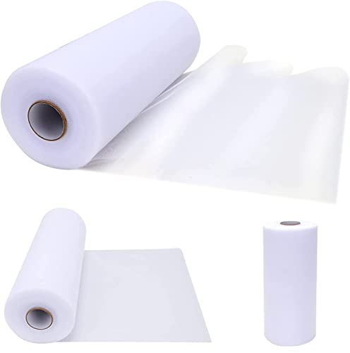 Rouleau de tissu - 30 cm x 91,5 m - Tulle - Décoration de mariage - Décoration de table - Ruban en tulle pour bricolage, jupe, artisanat, fête, textiles…