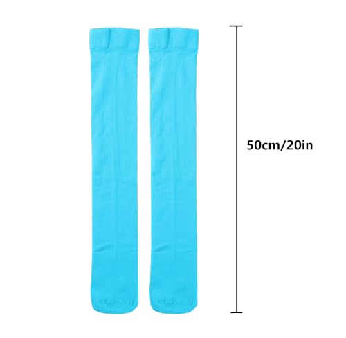 Image of Women's Opaque Stretchy Nylon Over Knee Thigh High Stockings Costume Socks