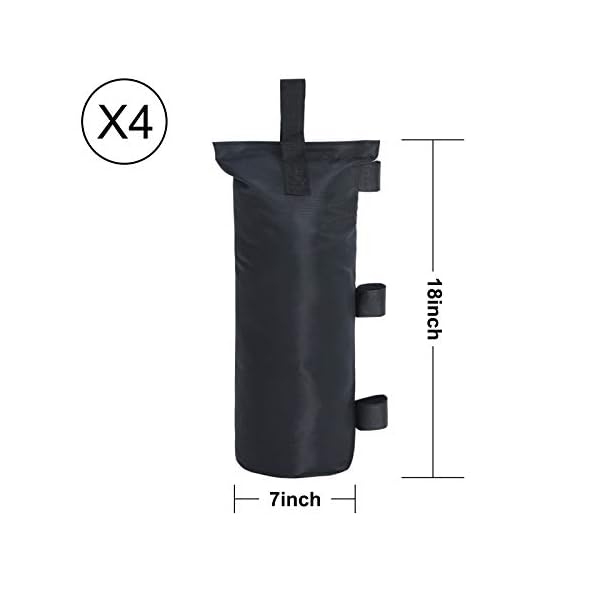 Mastercanopy 100lbs canopy weight sandbags 7x18black  urban country home decor