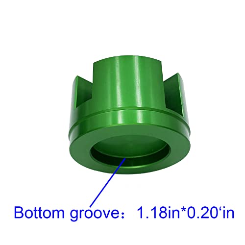 Jack Pad ranurado de 50 mm universal con imán protector de riel de marco de coche verde 2