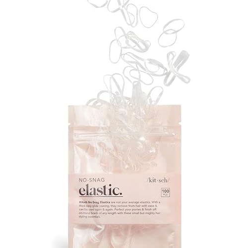 Kitsch No Snag Small Elastic Hair Ties - Rubber Bands For Hair | Baby Hair Ties & Small Hair Ties | Hair Rubber Bands & Elastic Hair Bands | Hair Elastics For Women's Hair - 5Pack, 500Pcs (Clear) #TOP6