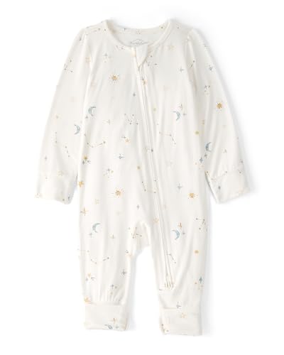 Carter's Neutral PurelySoft Sleep and Play Pajamas, Constellation Print, 3M