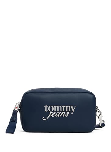 Tommy Jeans Women's TJW BOLD SCRIPT CAMERA BAG AW0AW17897 Shoulder Bag, Blue (Dark Night Navy), One Size