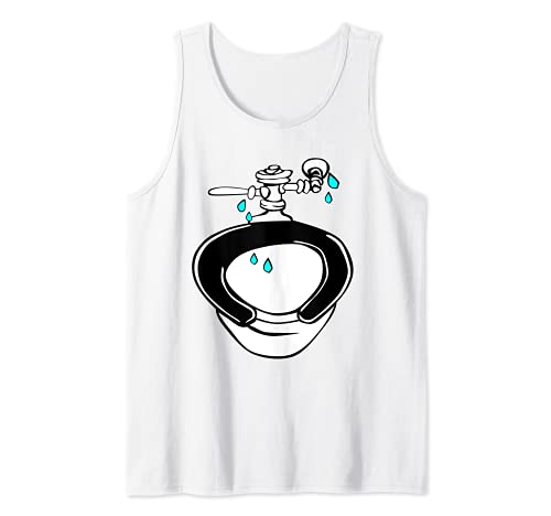 Toilet Costume Tank Top, White