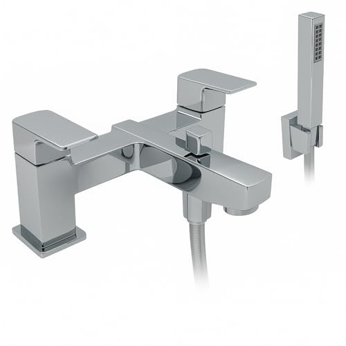 Robinet mitigeur bain douche chromé carré haut de gamme double commande Manta - 2