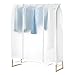 HLC White Cloth Garment Rack Cover Home Bedroom Clothing Rack Protective Cover