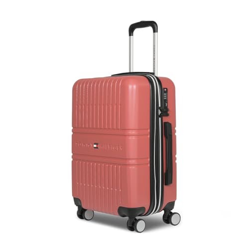 Image of Tommy Hilfiger Stanford Luggage Set of 3 (Cabin, Mid & Cargo)- Burnt Orange | Polycarbonate Hardshell Suitcase | Expandable Trolley Bags with Flushed TSA Lock, 360 Spinner Wheels & Telescopic Handles