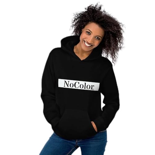 Sweat-shirt noir avec poche avant le pull doux fini les coups de froid