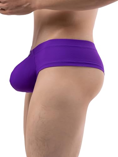 iKingsky Men's Soft Cheeky Boxer Briefs Lift Pouch Thong Underwear Sexy Brazilian Back Under Panties for Men3