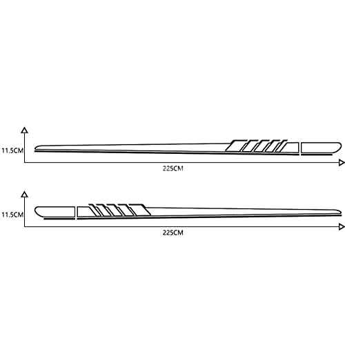 Universal Auto Side Rok Decal Stickers Body Side Sports Racing Stripe Grafische Stickers(Color:Stijl-blauw) - Afbeelding 3