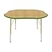 Creative Colors N48SRTL-SB Activity Table, Ball Glides, Standard Height, 48" Shamrock, Teal Edge, Gray Nebula