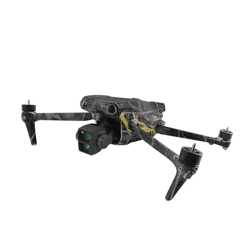 Image of MightySkins Glossy Glitter Skin Compatible with DJI Air 3 - Black Marble Glitter | Protective, Durable High-Gloss Glitter Finish | Easy to Apply