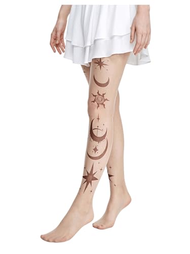 Image of SHENHE Women's Patterned Fishnet Tights High Waist Pantyhose Floral Stockings