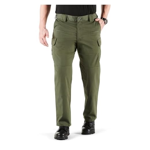 5.11 Tactical Pants for Men, Stryke Pant, Professional Cargo Pockets, Regular Fit for Work, Military & Law Enforcement, TDU Green, 34W x 32L, Style 74369ABR