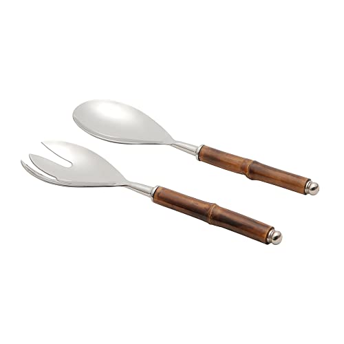 Conjunto de 2 Peças Colher e Garfo de Salada de Aço Inox Rojemac Prateado