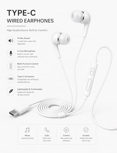 Image of Original for Samsung Type-C High Performanc Earphones with Clear Calls and Deep Bass Audio Experience for Android Mobile (White)