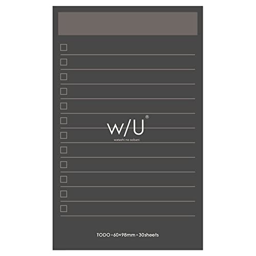 ナカバヤシ W/U (watashi no sobani) ノート付箋 スリム スモーキーブラック WU-FSTN-R-D