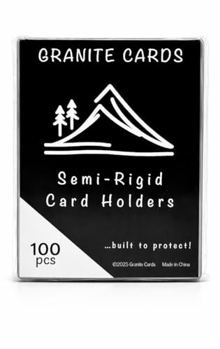 100 Stück Granite Cards Semi Rigid Card Holder Value Pack Card Saver für Grading & Sammelkarten Schutz Build to Protect