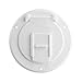 Halotronics RV 4 1/4-inch Round Electrical Cable Hatch for 30 Amp Cords (White)