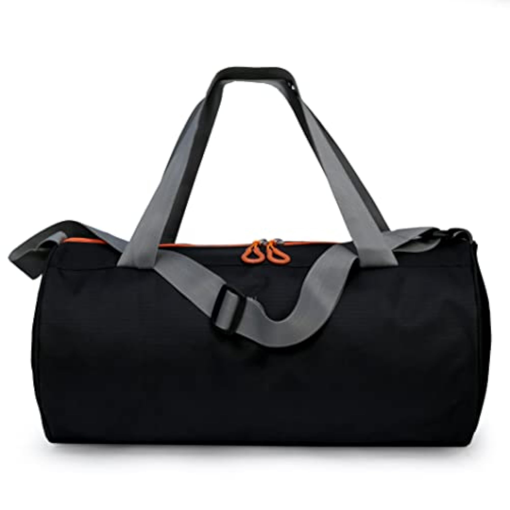 Gym Bags for Men with Separate Shoe Compartment, Orange & Black