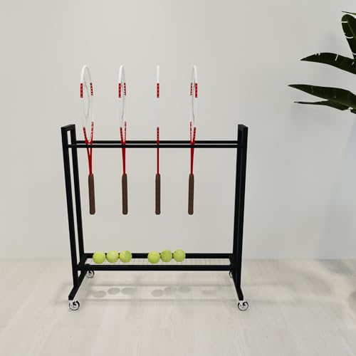 Présentoir pour raquette de tennis et badminton avec support rangement métal