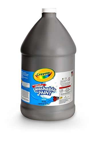 Peinture lavable noire bidon 1 gal pour grands projets artistiques de groupe