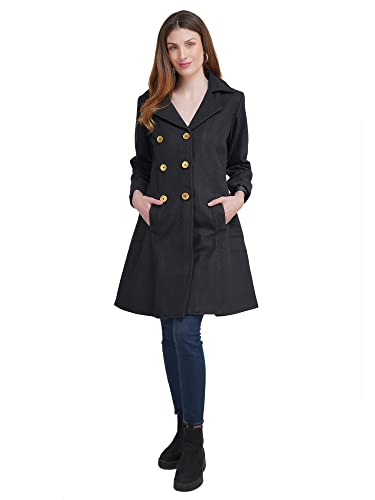 Image of AOL Women's Double Breasted Knee Length Coat