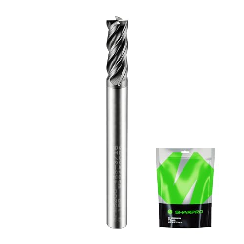 Image of 3 /16 Inch Shank Carbide Square End Mill, 4 Flute CNC End Mills, Heat-Resistant Metal Endmill Suitable Alloy Steel, Stainless Steel, Various Cast Iron