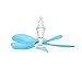 L-Fan Dorm Room wentylator sufitowy, niebieski łopatek, dmuchawa, 5 ostrzy, z tworzywa sztucznego, kabel przedłużający o długości 2 m, kolor: A, rozmiar: 42 cm