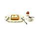 HUADELAIMA 68 Piece Doll House Kitchen Accessory Sets Play Burger Bun Cake Milk Egg Cookies Jam Coffee and More Micro Foods Pretend Toys Kitchen Dress up