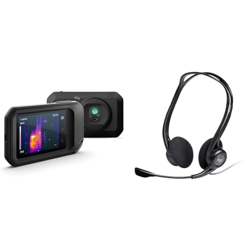 FLIR C5, Profi-Thermokamera, leistungsstark und kompakt mit WLAN & Logitech 960 Kopfhörer, Stereo-Headset, Verstellbares Mikrofon mit Rauschunterdrückung