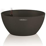 Depósito de agua: 3 litros. LECHUZA Jardinera CUBETO Color 40 Negro Maceta Plantador Cultivador Sembrador
