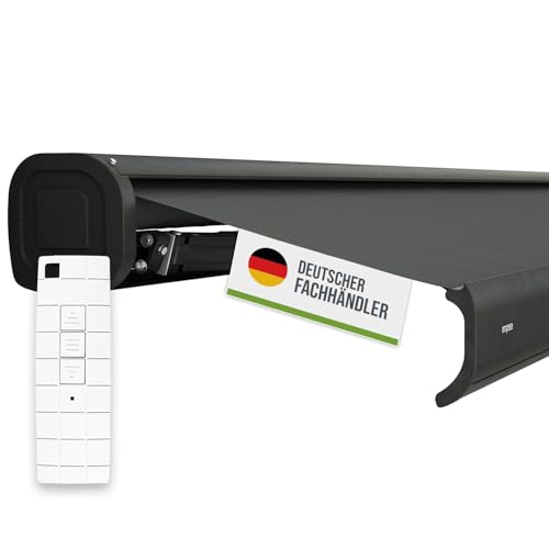 empasa Elektrische Kassettenmarkise \'Classic\' Gelenkarmmarkise Markise Sonnenmarkise Sonnenschutz, komplett vormontiert, in verschiedenen Größen und Farben empasa Elektrische Kassettenmarkise \'Classic\' Gelenkarmmarkise Markise Sonnenmarkise Sonnenschutz, komplett vormontiert, in verschiedenen Größen und Farben