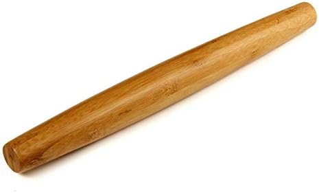 HONGLIDA Classic French Rolling Pins Bamboo Wooden Rolling Pin for Baking Pizza Dough Pie Cookie, 13-Inch