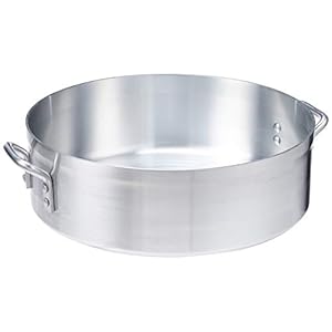 Winco USA Super Aluminum Braizer, Heavy Weight, 24 Quart, Aluminum
