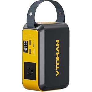 VTOMAN Jump 100 Portable Power Station, 88.8Wh Solar Generator LiFePO4 Battery Power Station with 100W (Peak 200W) AC Outlet, 1x PD 65W USB-C, 2x Regulated 5V/2.4A USB-A for Camping