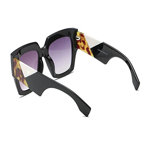 Lunettes de soleil de luxe carrées rétro dégradées 058C4 - 4