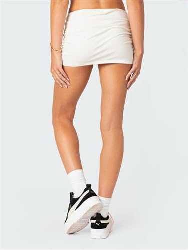 Alyweatry Women Y2k Basic Bodycon Mini Skirt Low Rise Stretchy Aesthetic Going Out Club Skirt Trendy Streetwear3