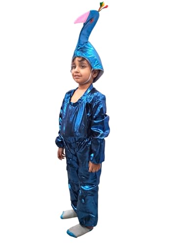 Image of BookMyCostume Peacock Bird Kids Fancy Dress Costume 10-12 years