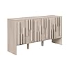 Walker edison contemporary detailed 3 door sideboard 55 inch ivory oak  urban country home decor