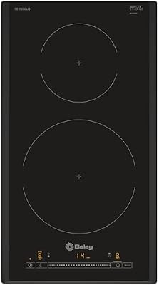 Balay - Placa Modular de Inducción, 2 Fuegos, 30cm, Función Sprint, Control Deslizante de 17 Niveles, negro, 3EB930LQ