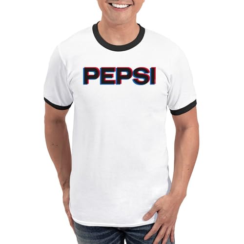 CafePress Pepsi Varsity Logo Ringer T Men's Vintage Ringer T-Shirt Black/White