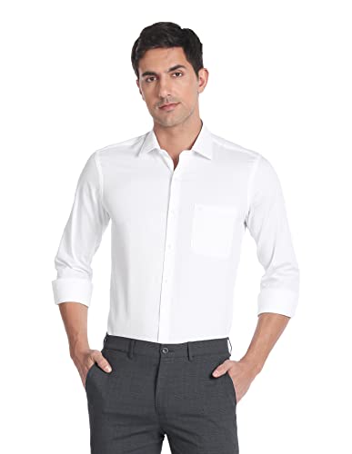 Image of Arrow Slim Fit Mens Formal Shirt - 100% Cotton, Breathable & Comfortable, Full Sleeves Shirts for Men