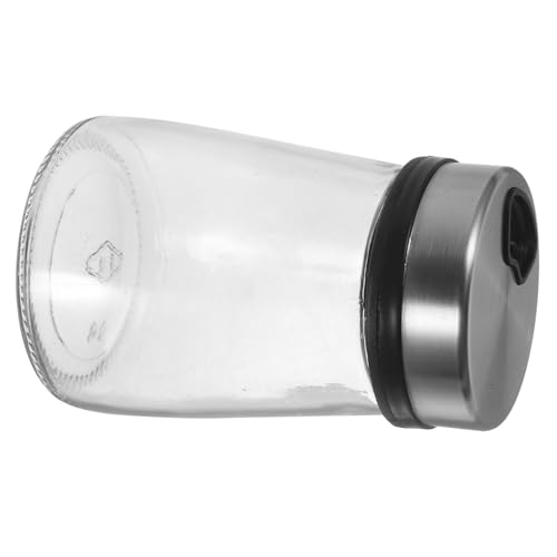 MUCKLILY Salt Pepper Dispenser Multi-function Spice Jar Kitchen Condiment Bottles Glass Salt Easy to Use Store Seasonings